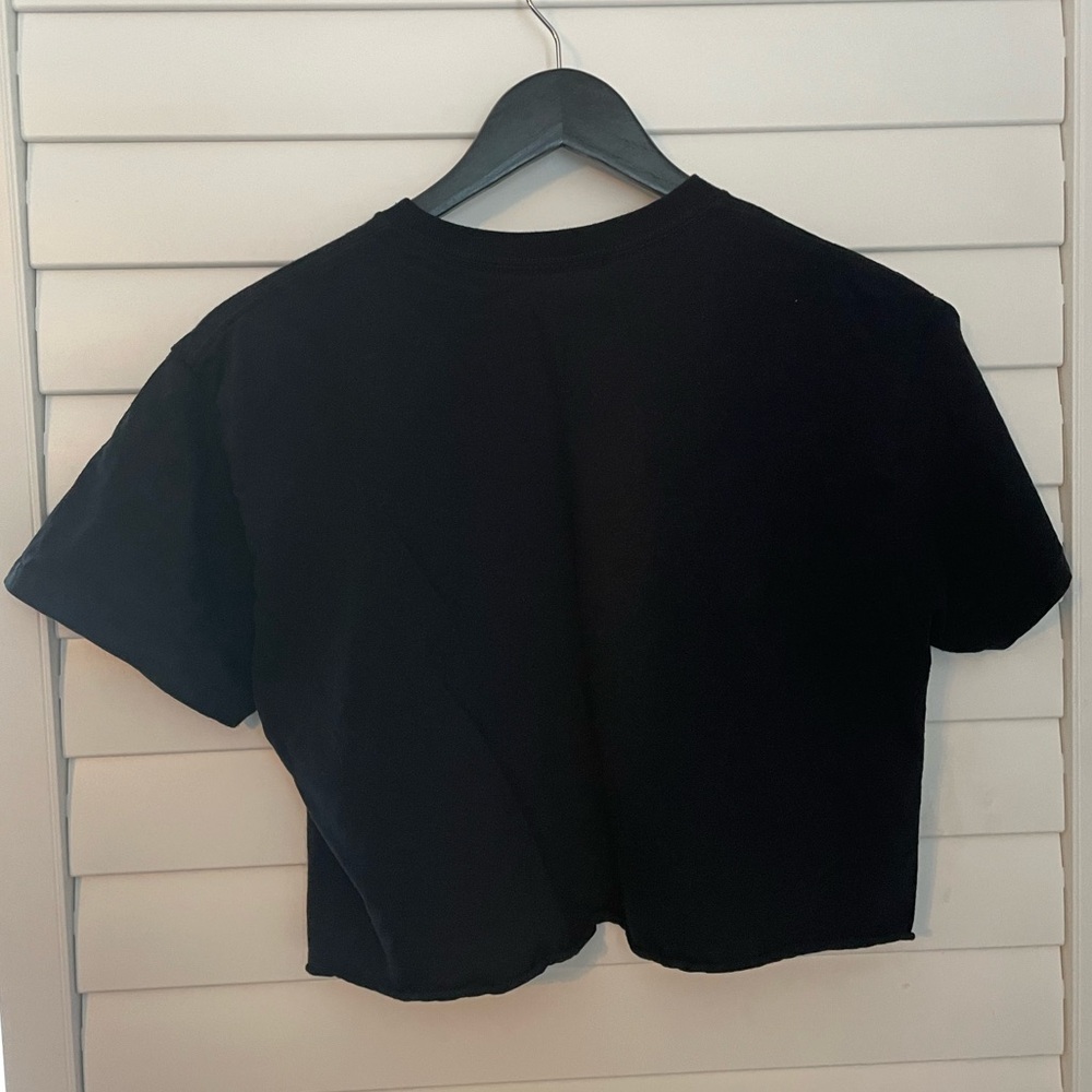 Vintage Inspired Coors Banquet Crop Top Tee – Black & Yellow - Picture 2 of 4